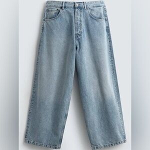 Zara Men's Relaxed Jeans - Light Blue